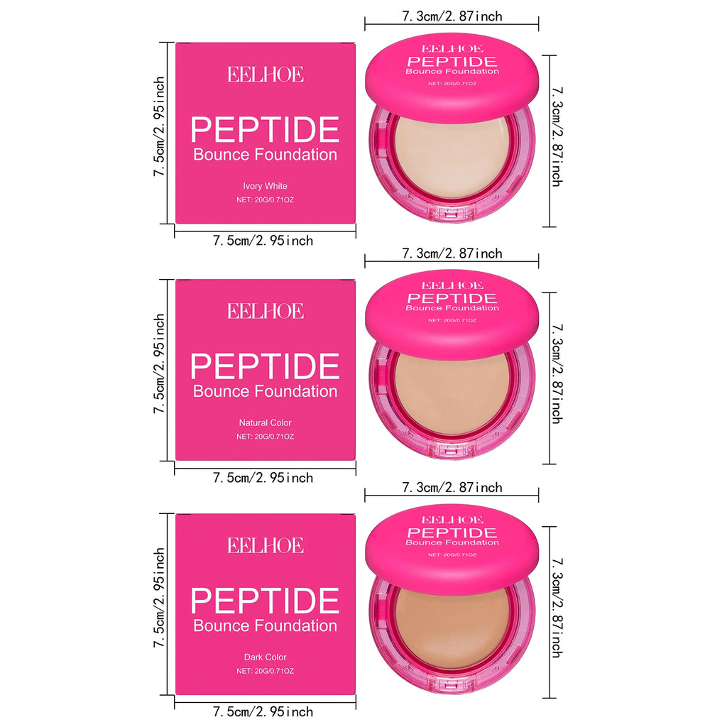 Peptide Bounce Balm Foundation Lasting Full Coverage Concealer Covers Spot Blemishes Brightening Oil Control Makeup Base Cream Oasis Select
