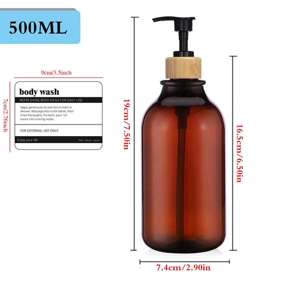 Shampoo and Conditioner Dispenser Reusable Shower Gel Bottle White Refillable Apothecary Dispenser Bottle for Bathroom&Kitchen Oasis Select