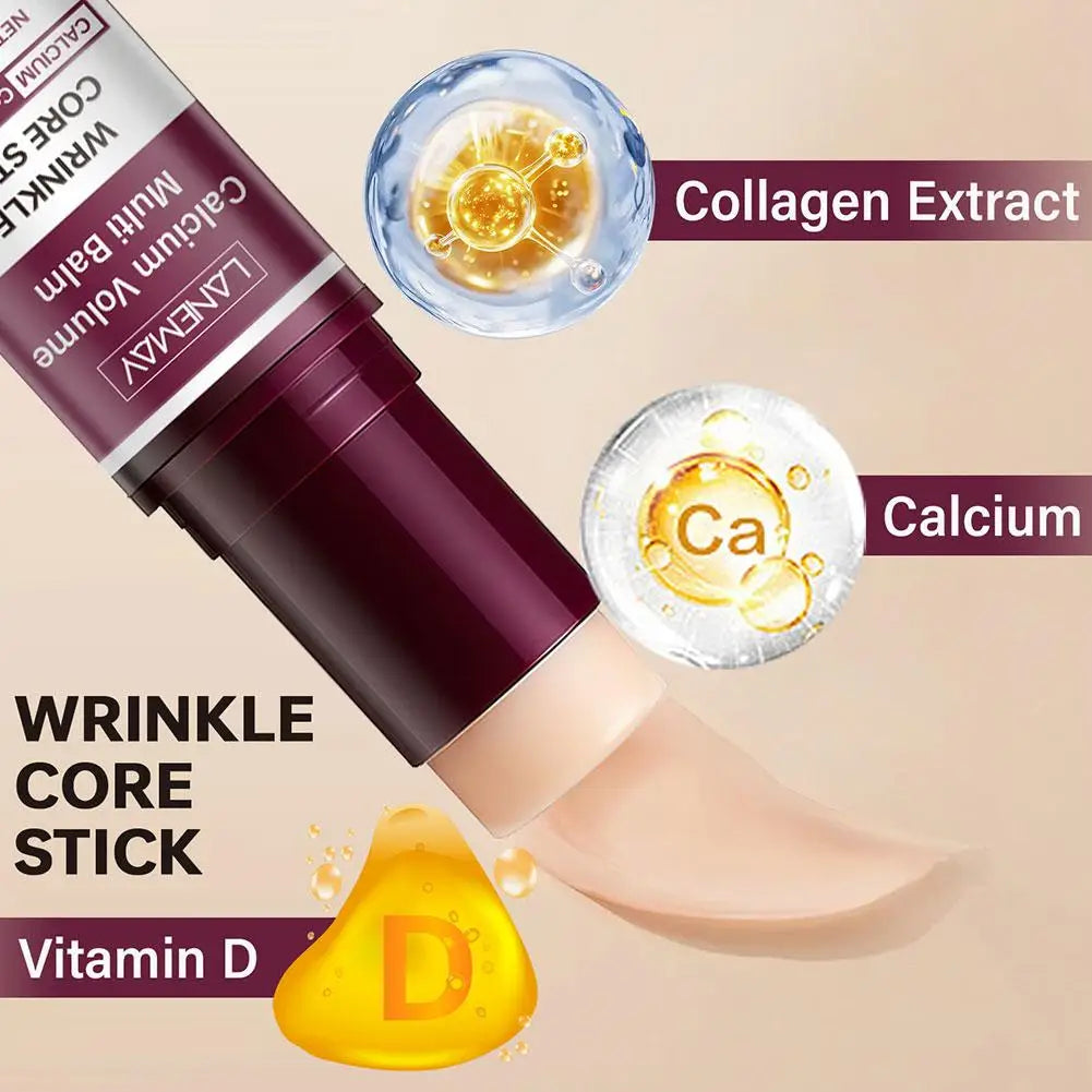 Collagen Multi Balm Stick Calcium For Face Neck Wrinkle Bounce Moisturizing Balm Non-Greasy Elasticity Glow Skin Care Cream Oasis Select