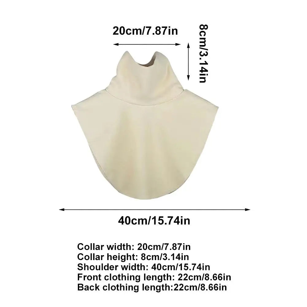 Soft Elastic Modal Detachable Collar Square False Collars Solid Color Turtleneck High Inner Neck Cover For Women Scarf Oasis Select