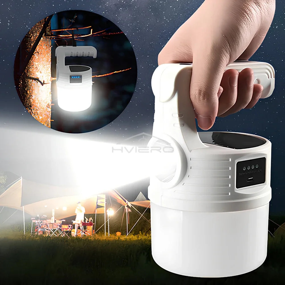 Solar LED Camping Lantern 24/42 LED IP65 USB Rechargeable