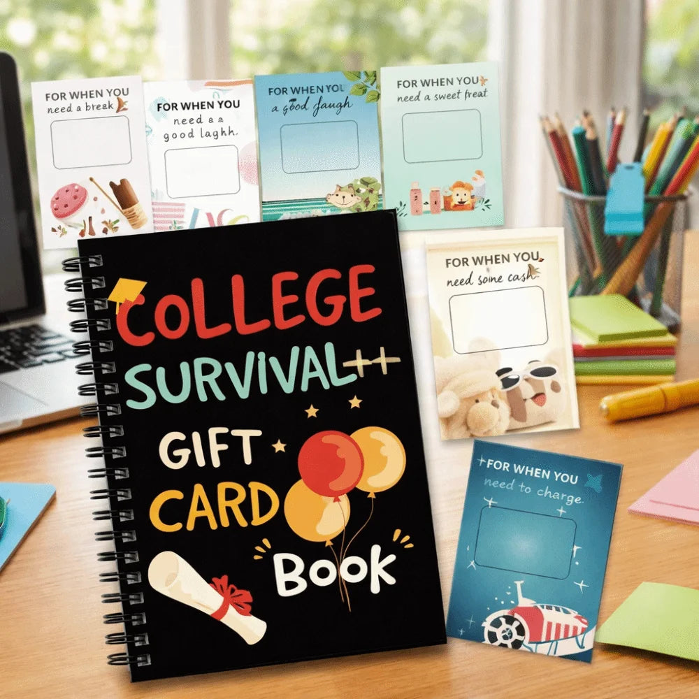 College Survival Gift Card Book Gift Keepsake Paper Souvenir Festive Card Organizer Graduation Party Note Book Oasis Select