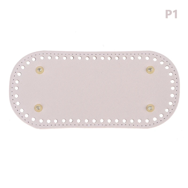PU Leather Bag Bottom Base with Holes for DIY Crochet Bags Crochet Bag Base Oasis Select 1