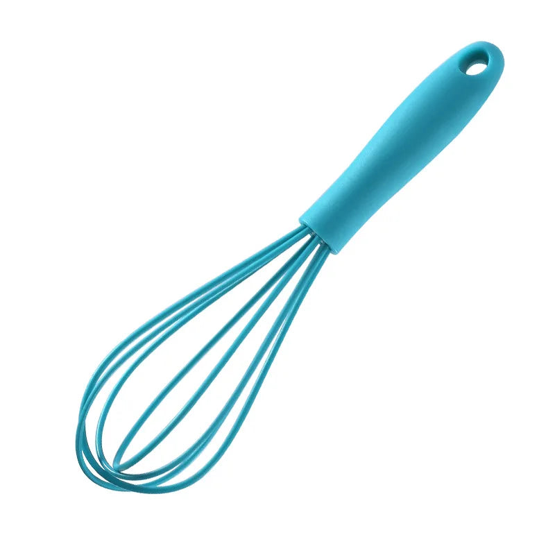 6-inch Mini Children's Silicone Egg Beater Household Manual Cream Egg Mixer Kitchen Baking Tool Oasis Select Blue