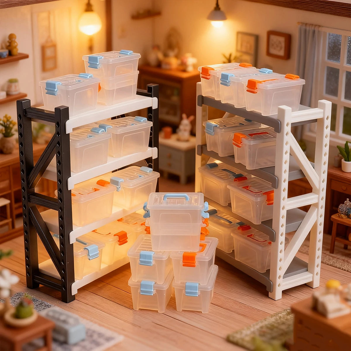 5/10pcs Mini Storage Boxes, Dollhouse Storage Box, Miniature Warehouse Scene DIY, Photography Props, Miniature Decoration Oasis Select