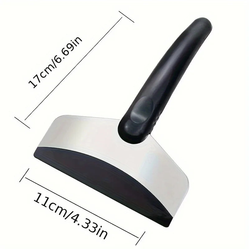 1Pc Car Snow Shovel Winter Windshield Defrosting Ice Scraper Tool Stainless Steel Car Windshield Snow Remover Car Accessories Oasis Select black