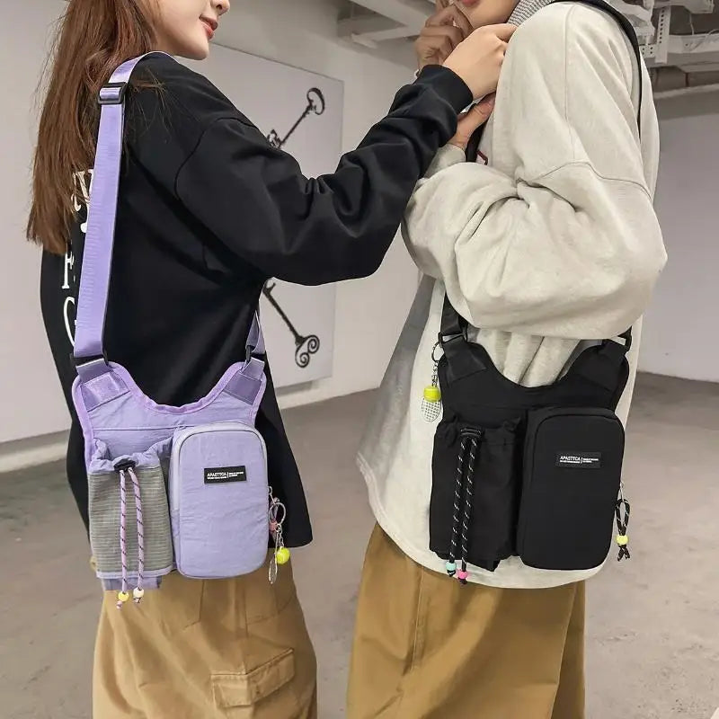 Minimalist Crossbody Water Bottle Bag | Nylon Shoulder Pouch Crossbody Shoulder Bag Oasis Select