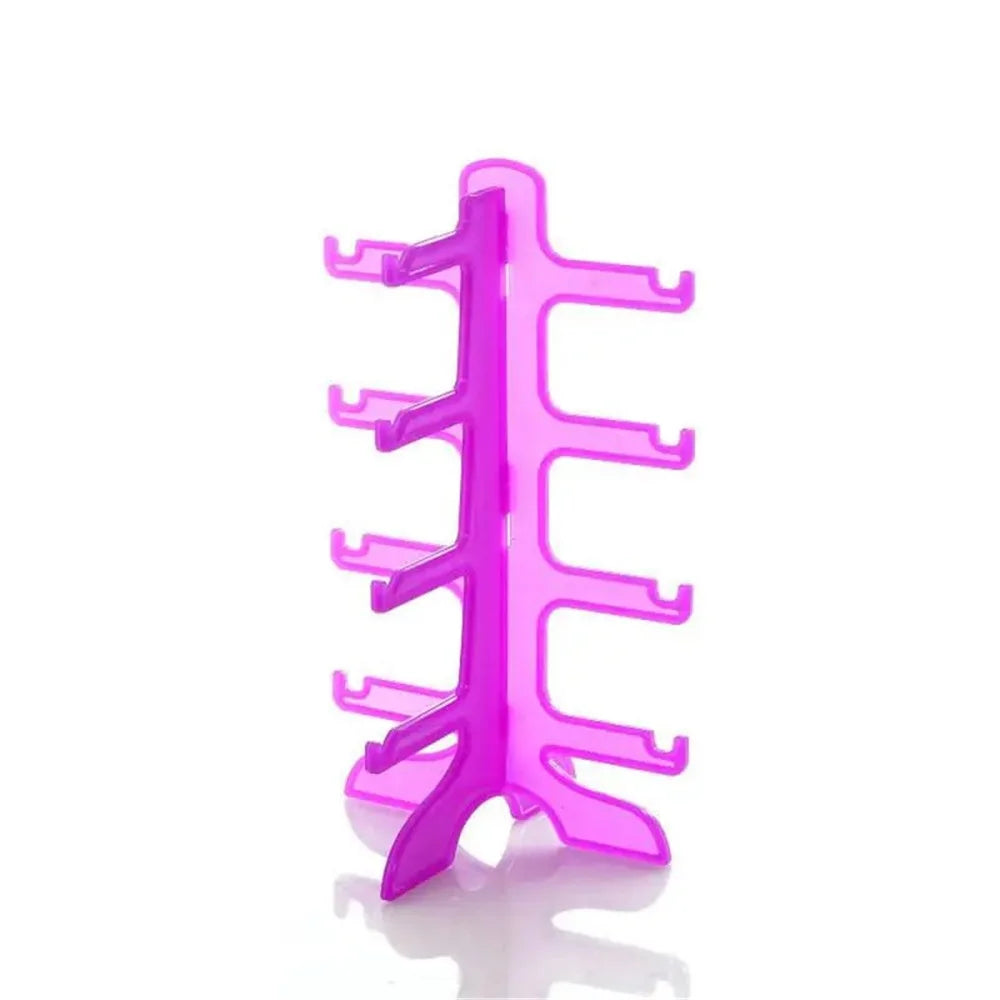 4 Layers Plastic Sunglasses Show Rack Holders Display Stand Storage Holder Glasses Shelf Home Organizer Space Saving Shelf Oasis Select Purple