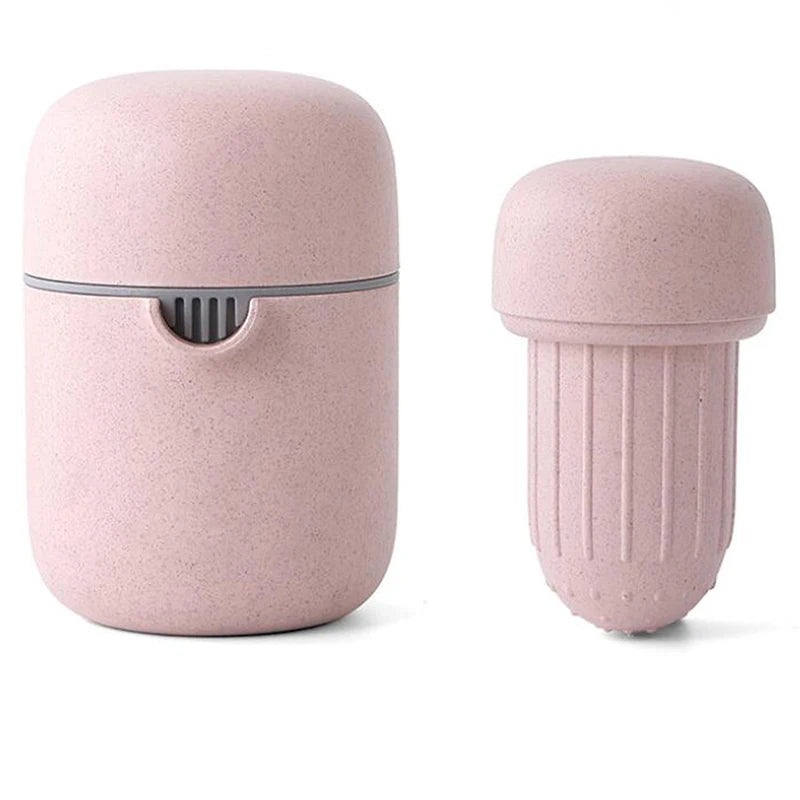 Hand Fruit Juicer Citrus Orange Squeezer Lid Rotation Press Anti-Slip Reamer for Lemon Lime Grapefruit Capacity Machine Oasis Select pink 14x10cm