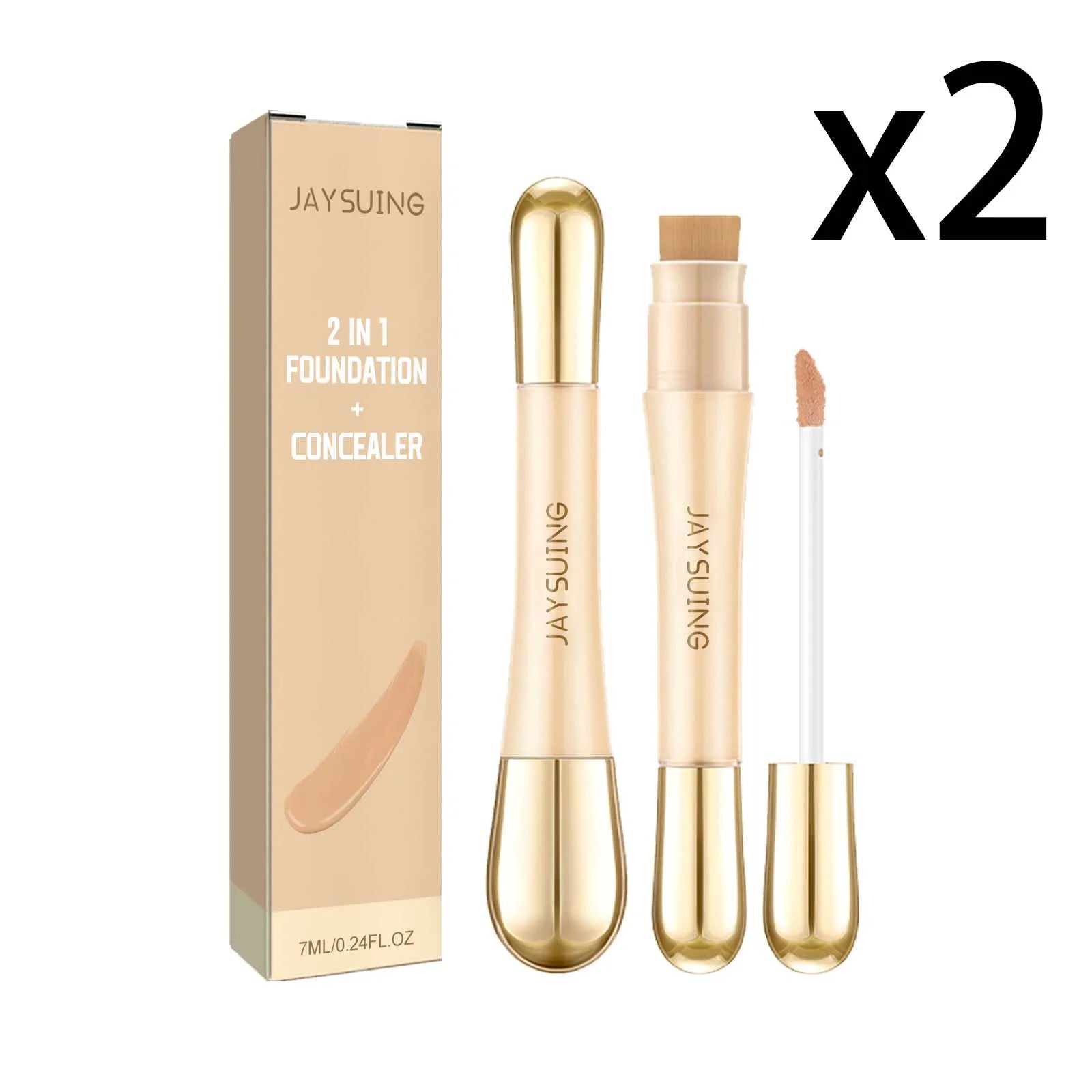 Jaysuing 2-in-1 Double Head Concealer – Coverage & Moisturize Face Concealer Oasis Select 2x7ml 7ml