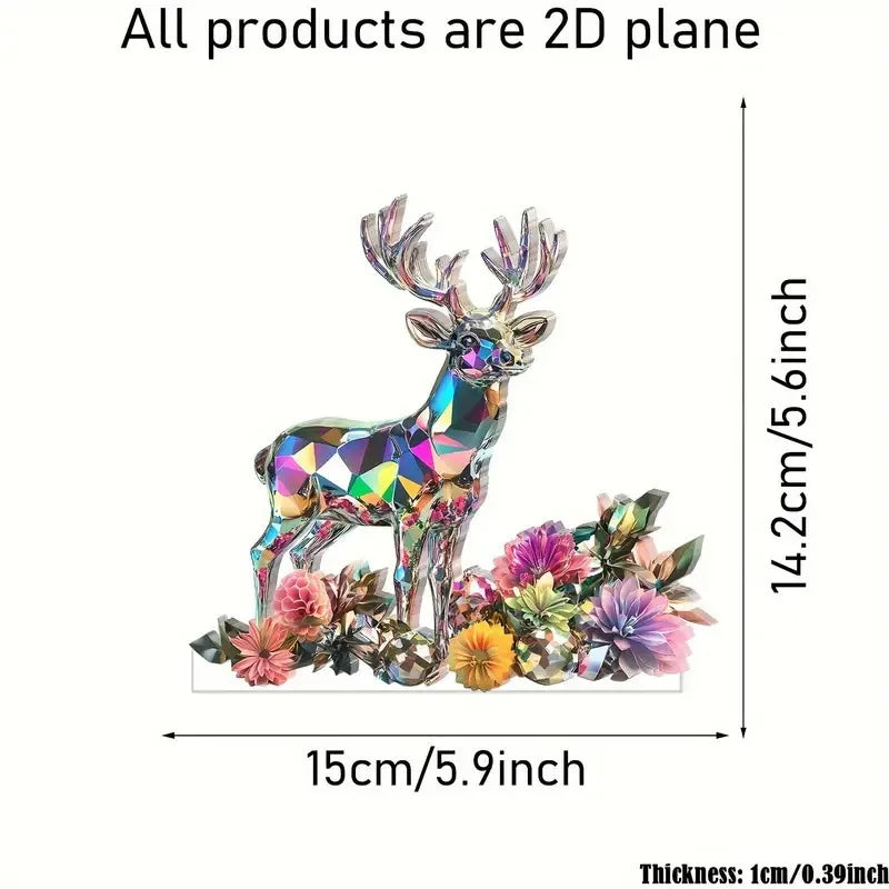 2D Colorful Animal Acrylic Ornaments Colorful Cat Figurine Decoration Kitten Standing Miniature Desktop Decoration For Home Oasis Select B05