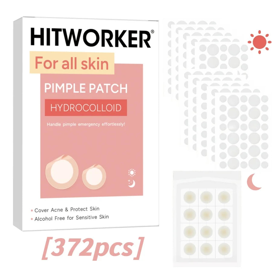 228/372pcs acne patches. Suitable for all kinds of light skin color, 24-hour protection, invisible coverage, non irritating, tea Oasis Select 372patche