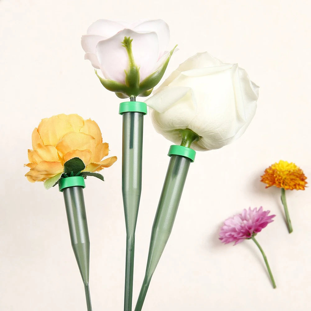 25Pcs Green Floral Water Tubes 14.5cm 30cm With Cap For Fresh Flower Arrangements Hydration Plant Care Accessories Oasis Select
