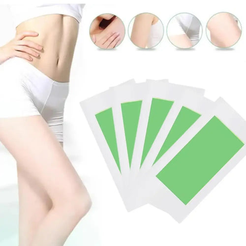 10stick Professional Hair Removal Wax Strips for Summer Depilation Double Sided Cold Wax Paper for Leg Body Face Useful Oasis Select