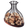 Solid wood red wine plug storage basket Wrought iron European commercial hotel wine oak plug collection basket Oasis Select bronzer