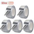 1-10Rolls Heavy Duty Aluminum Foil Tape for Duct Sealing and Hot Water Pipe Repair Heat Resistant Waterproof Adhesive Oasis Select Silver-5Rolls 50mmx20m