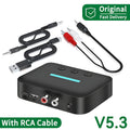 USB Bluetooth 5.3 Audio Receiver Adapter Wireless Stereo Music 3.5mm AUX R/L RCA Support U-Disk Playback For Desktop Speaker Amp Oasis Select With RCA Cable