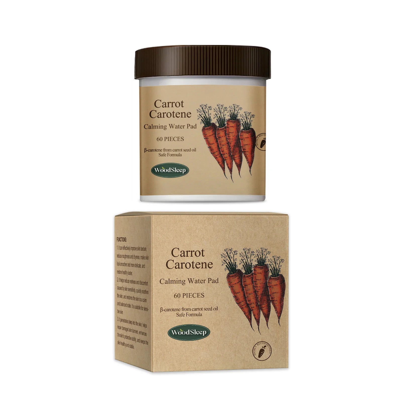 Carotenoid Calming Pads Repairing Damage Hydrating Smoothing Nourishing Firming Brighten Antioxidant Moisturizing Facial Mask Oasis Select 60PIECES boxed
