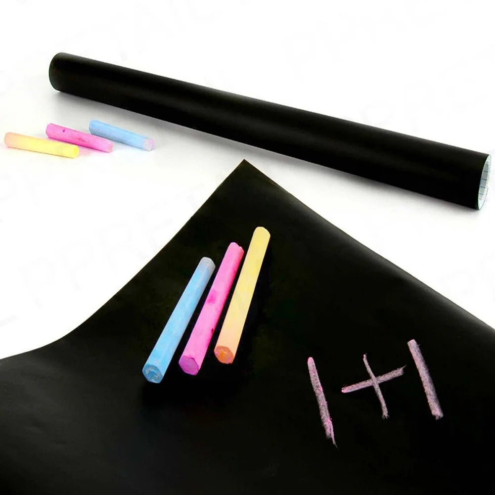 Blackboard Stickers Chalk Board Erasable PVC Adhesive Blackboard With Chalk Wall Sticker Chalk Board Draw Stickers 45x200CM Oasis Select