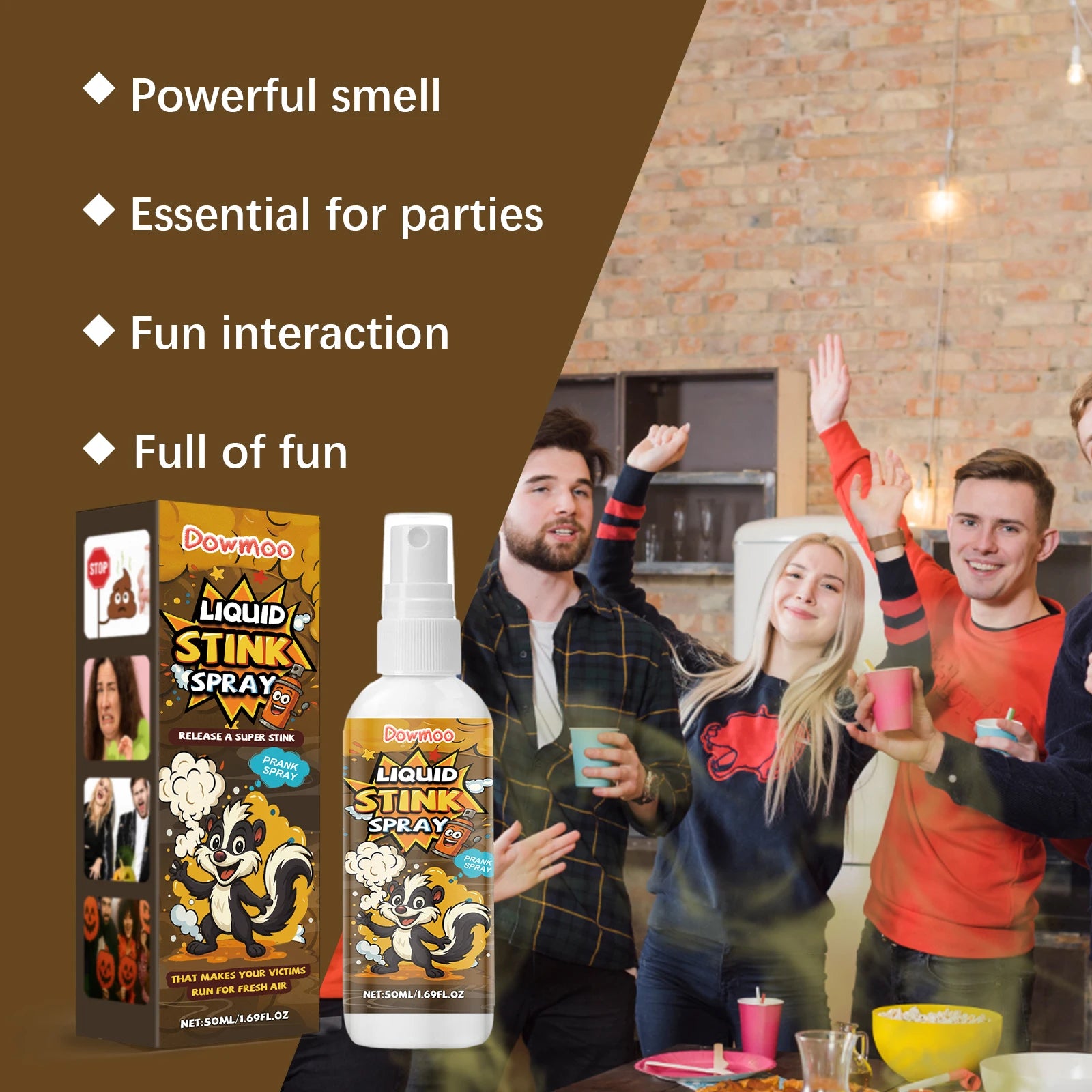 Ultra Realistic Fart Stink Spray Prank Gag Gift April Fools Day Party Joke Funny Novelty Trick Portable Pocket Size Safe Formula Oasis Select