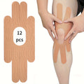12-piece K-gel knee pad set, knee joint enhancement accessory, suitable for hiking and running - OK tape Oasis Select Light beige