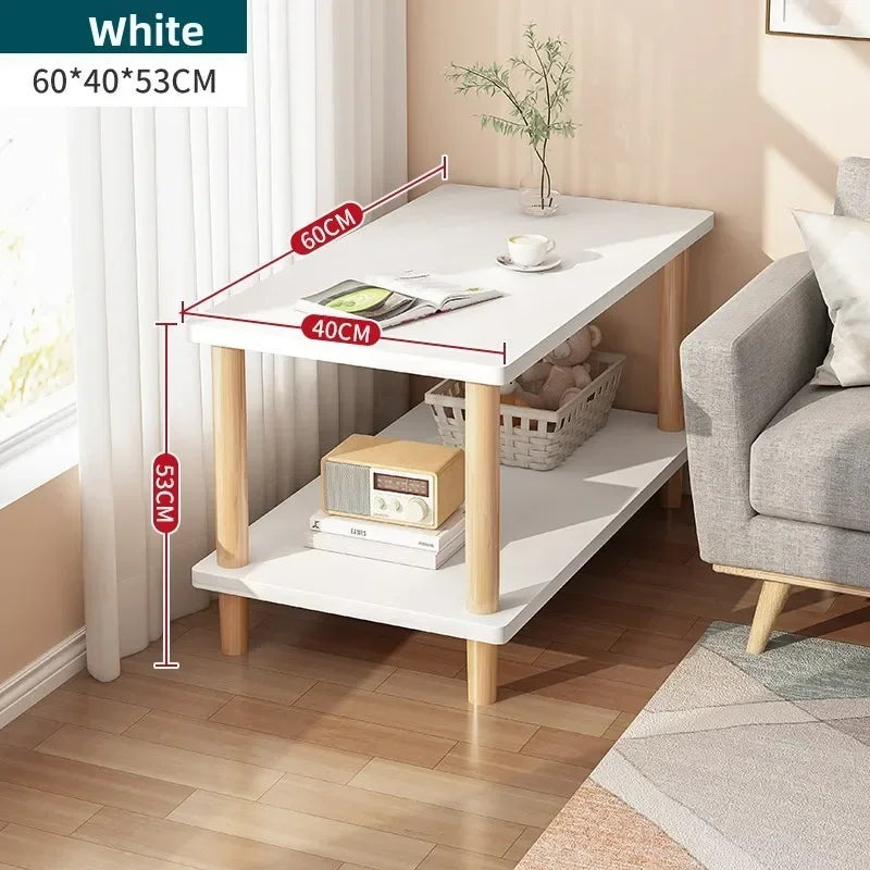 Multi-functional Household GoodsBedside Table Small Apartment Small Bedside Storage Cabinet Nordic Sofa Side Cabinet Small Table Oasis Select White 60 40 53cm