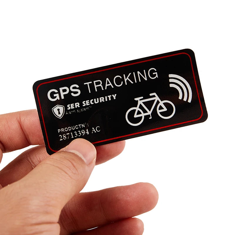 GPS TRACKING Alarm Sticker Reflective WARNING Motorcycle Bike Anti-Theft Sticker Oasis Select
