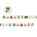 Japanese Style Cartoon Washi Tape Sticke INS Aesthetic Paper Tape DIY Handbook Scrapbooking Planner Aesthetic Masking Tape Oasis Select A2
