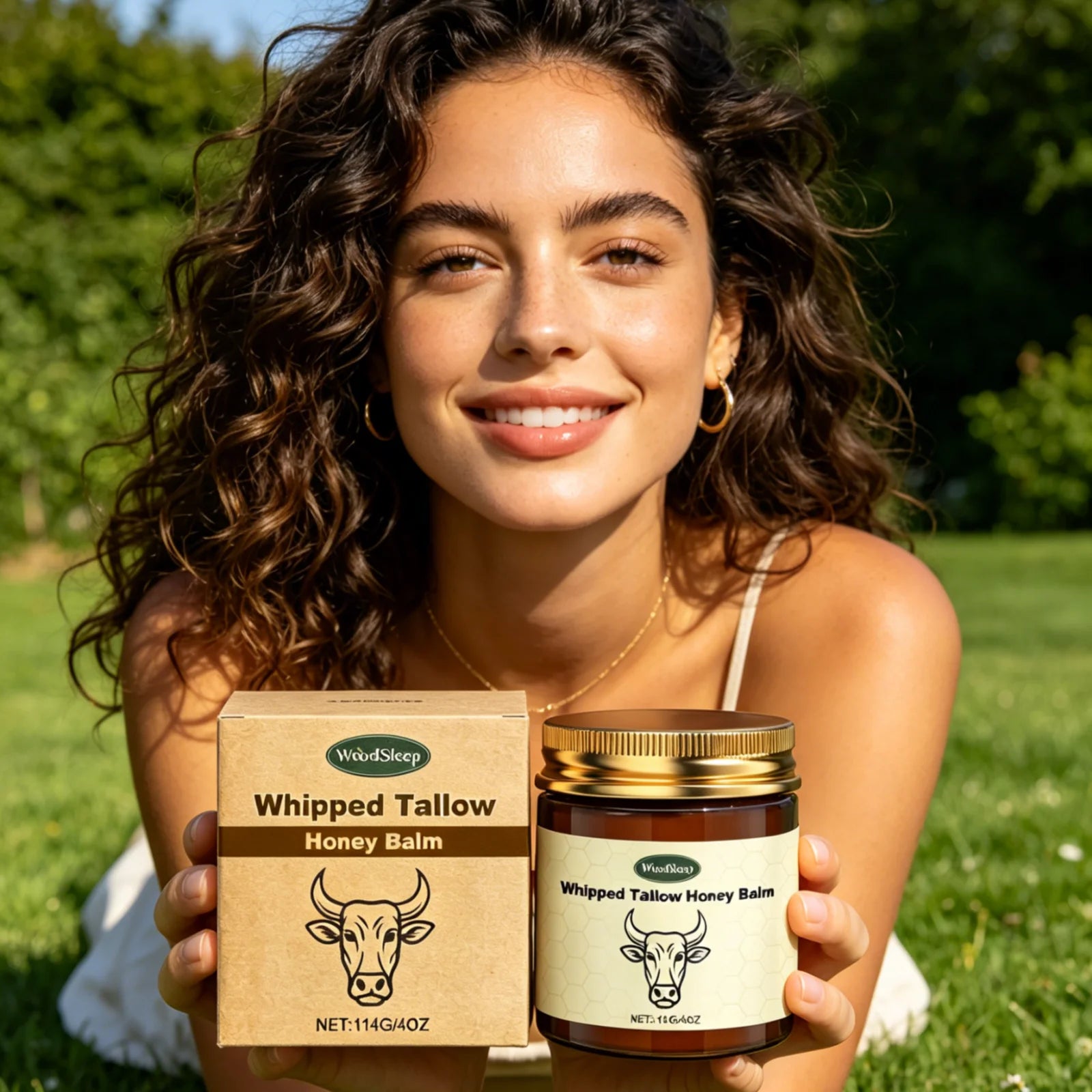 WoodSleep Whipped Tallow Honey Balm – Deep Skin Moisturizer Whipped Tallow Balm Oasis Select
