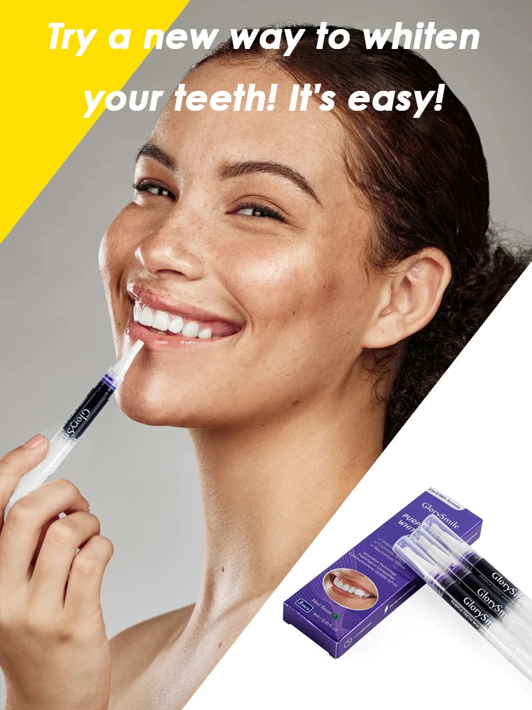 Purple Instant Teeth Whitening Pen Tartar Toothpaste Cleaning Tooth Stain No Sensitivity for a Brighter Whiter Smile Decay Care Oasis Select