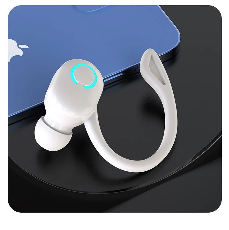 S10 New Earphone Bluetooth Earphone Business Single Ear Earphone with Good Sport Range and Noise Reduction Wearing Oasis Select White