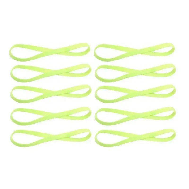 5Pcs Candy Color Women Men Yoga Hair Bands Sports Headband Girls Sport Anti-slip Elastic Rubber Sweatband Football Running Oasis Select 10pcs Light green