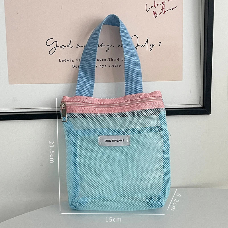 Portable Mesh Cosmetic Bag | Travel Toiletry & Makeup Organizer Cosmetic Travel Bag Oasis Select A4