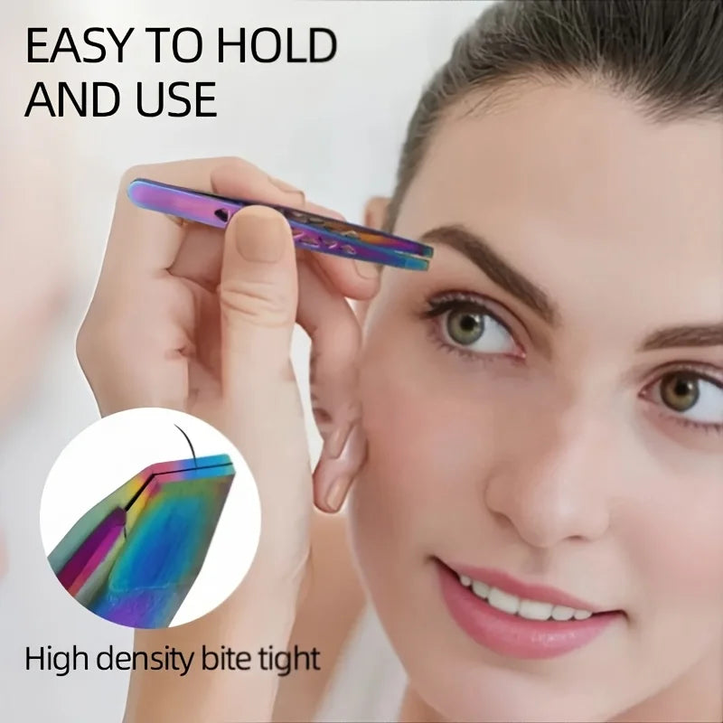 4PCS boxed high-precision stainless steel hollow iron tower tweezers, 96 clip eyebrow trimming set Oasis Select
