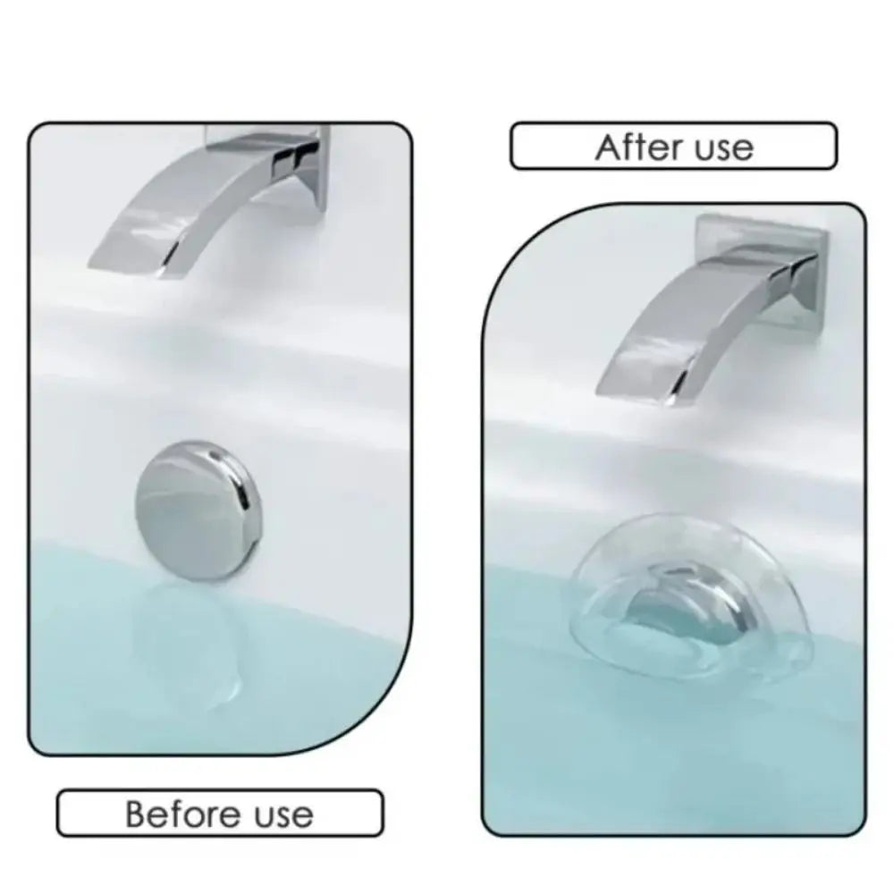 New Transparent PVC Bath Overflow Drain Cover Anti-overflow Water Stop Plug Add Extra Inches Water Drainage Cap Tub Warmer Oasis Select
