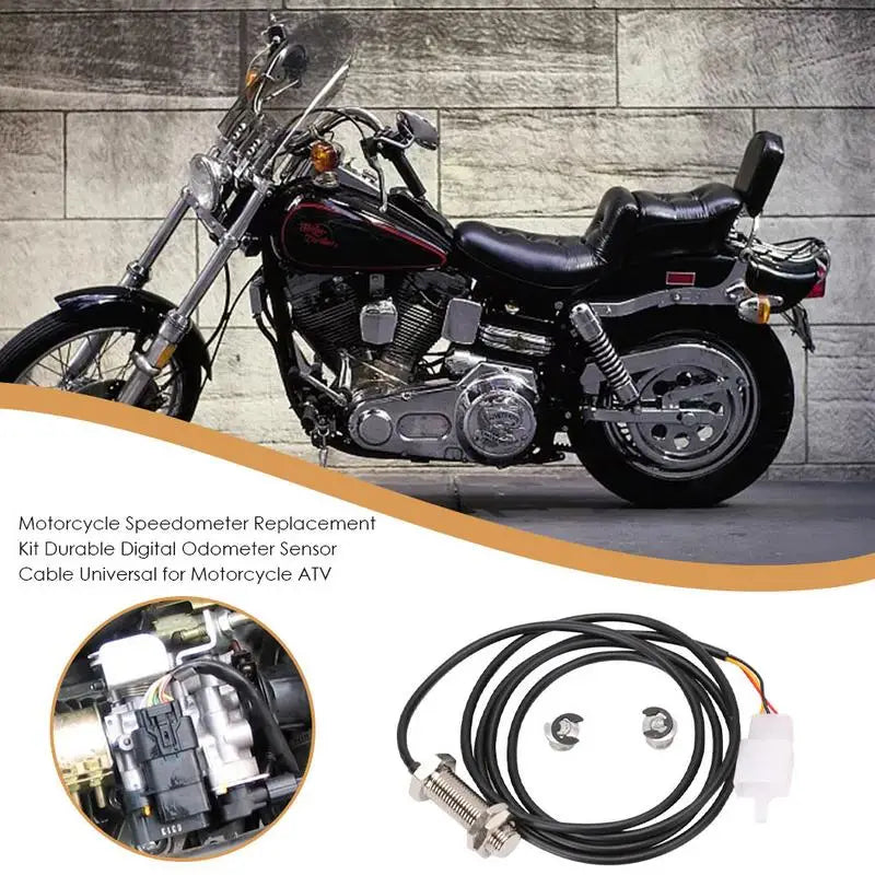Motorcycle Speedometer Replacement Kit Durable Digital Odometer Sensor Cable Universal For Motorcycle Speedometer Replacement Ki Oasis Select