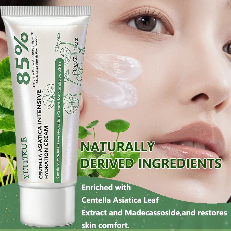 YUITIKUE Centella Asiatica Hydration Cream 85% Natural Ingredients Moisturize Non-Greasy Sensitive Skin Oasis Select
