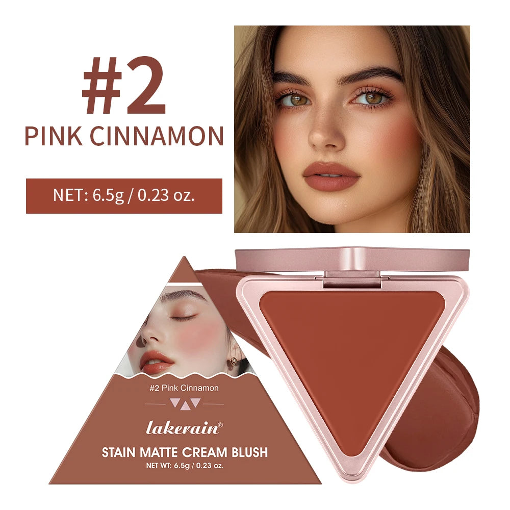 Higher Standard Satin Matte Cream Blush Long-Lasting Makeup Blush Brightening Low Saturation Shrinking and Expanding Natural Oasis Select 2 pink cinnamon