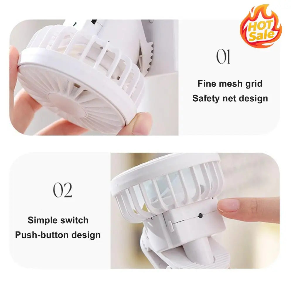 Solar Energy & Portable Clamp Fans with Solar Energy Hands-Free Cooling Fans for Tents Hiking Power Outage Emergency Use Oasis Select