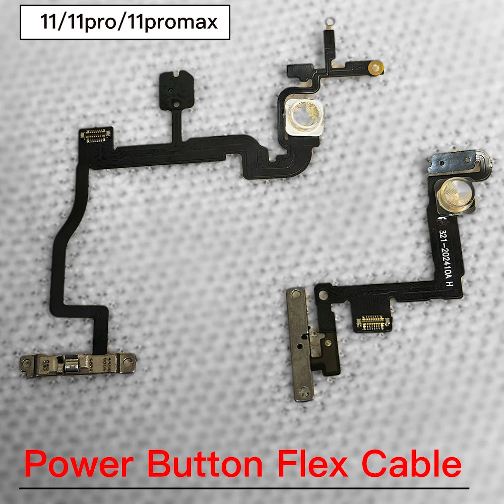 iPhone 11 Pro Max Power Button Silent Flex Cable Mic & Flash LED