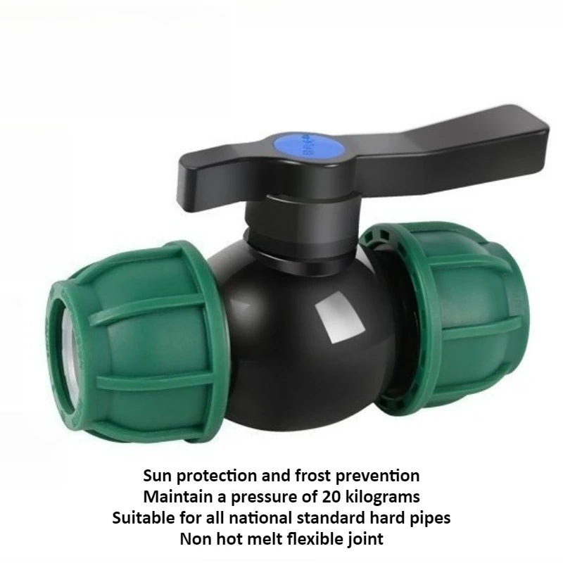 PE Ball Valve 4 Points 6 Points 1 Inch Water Pipe No Hot Melt Quick Connector Valve Switch Quick Connector Irrigation Joint Oasis Select