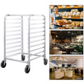 Commercial Bakery Bun Pan Rack Trolley 10 or 20 Layer Wheels