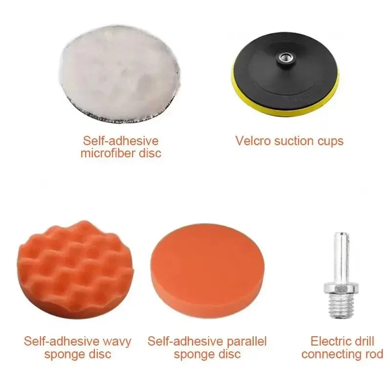 Polishing Sponge Plate Set Imitation Plush Waxing Angle Grinding Cleaning Sponge Wheel Car Beauty Set Electric Drill Polishing Oasis Select