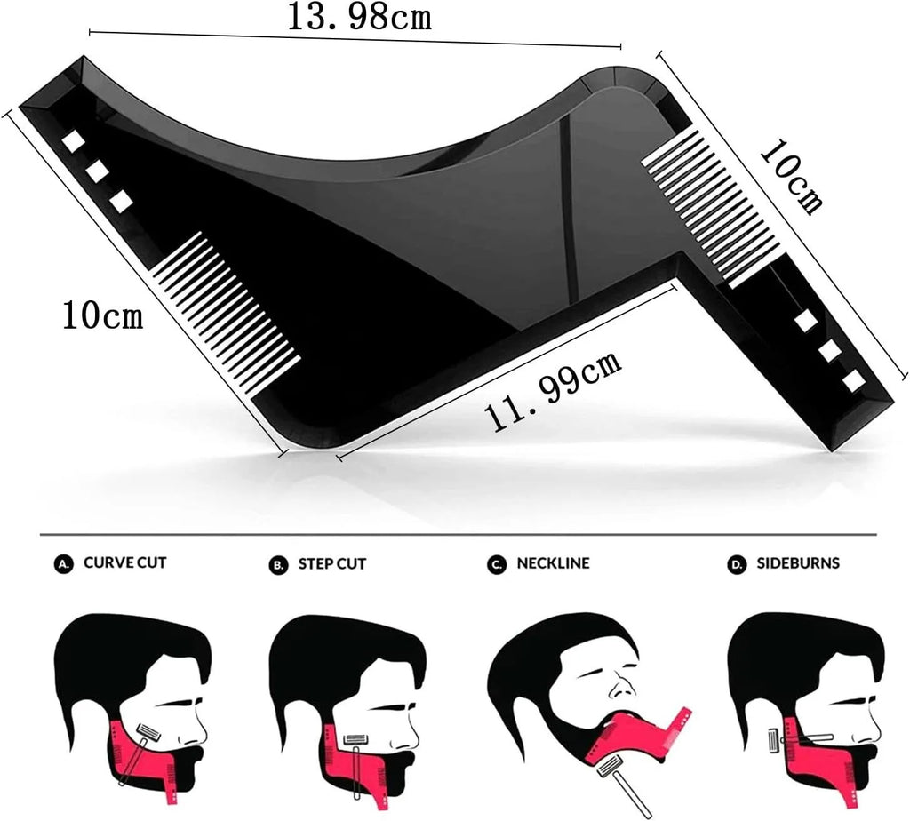 Beard Styling Comb & Trimming Template | Sideburns Guide