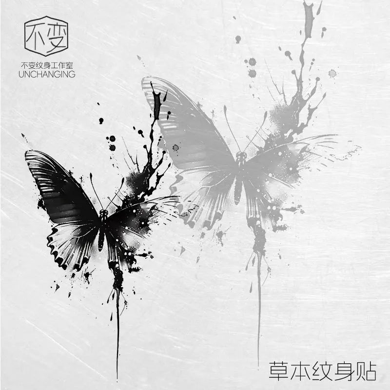 New butterfly tattoo sticker niche hottie personality realistic lasting waterproof advanced sense tattoo Oasis Select HD-010 7x12cm