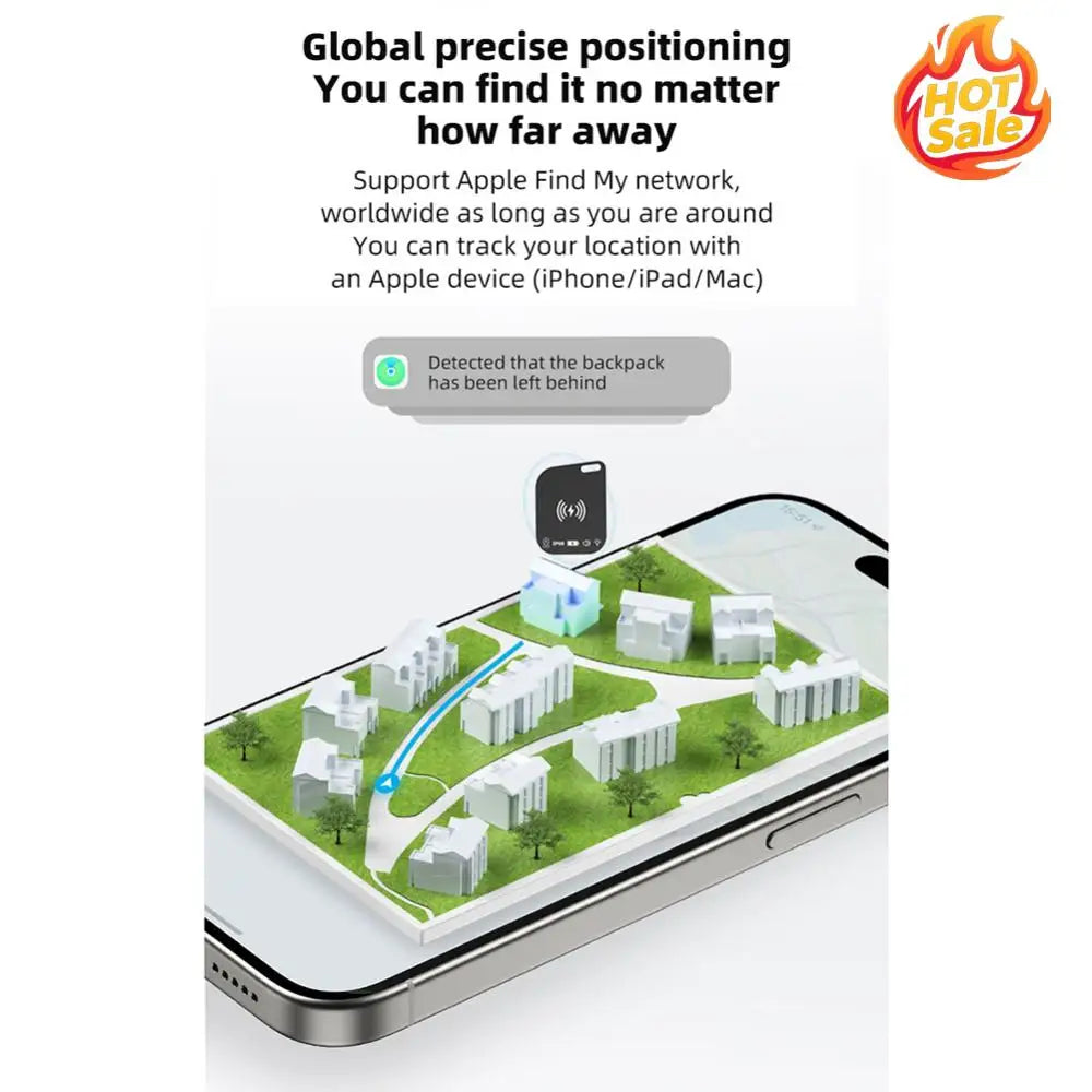 Wireless Charging Smart Tag Wallet Tracker IPX68 Waterproof Works for Apple Find My Wallet Anti-loss Card for Keys Suitcase Bag Oasis Select