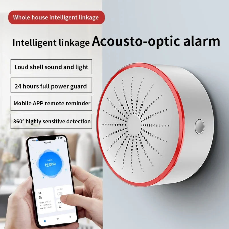 Tuya WiFi Zigbee Smart Sound & Light Alarm | USB Security Smart Alarm Sensor Oasis Select