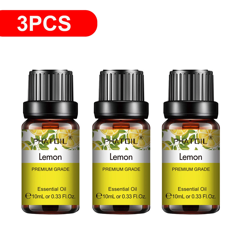 PHATOIL 3-Pack Essential Oils Gift Set | 10ml Aromatherapy Oils