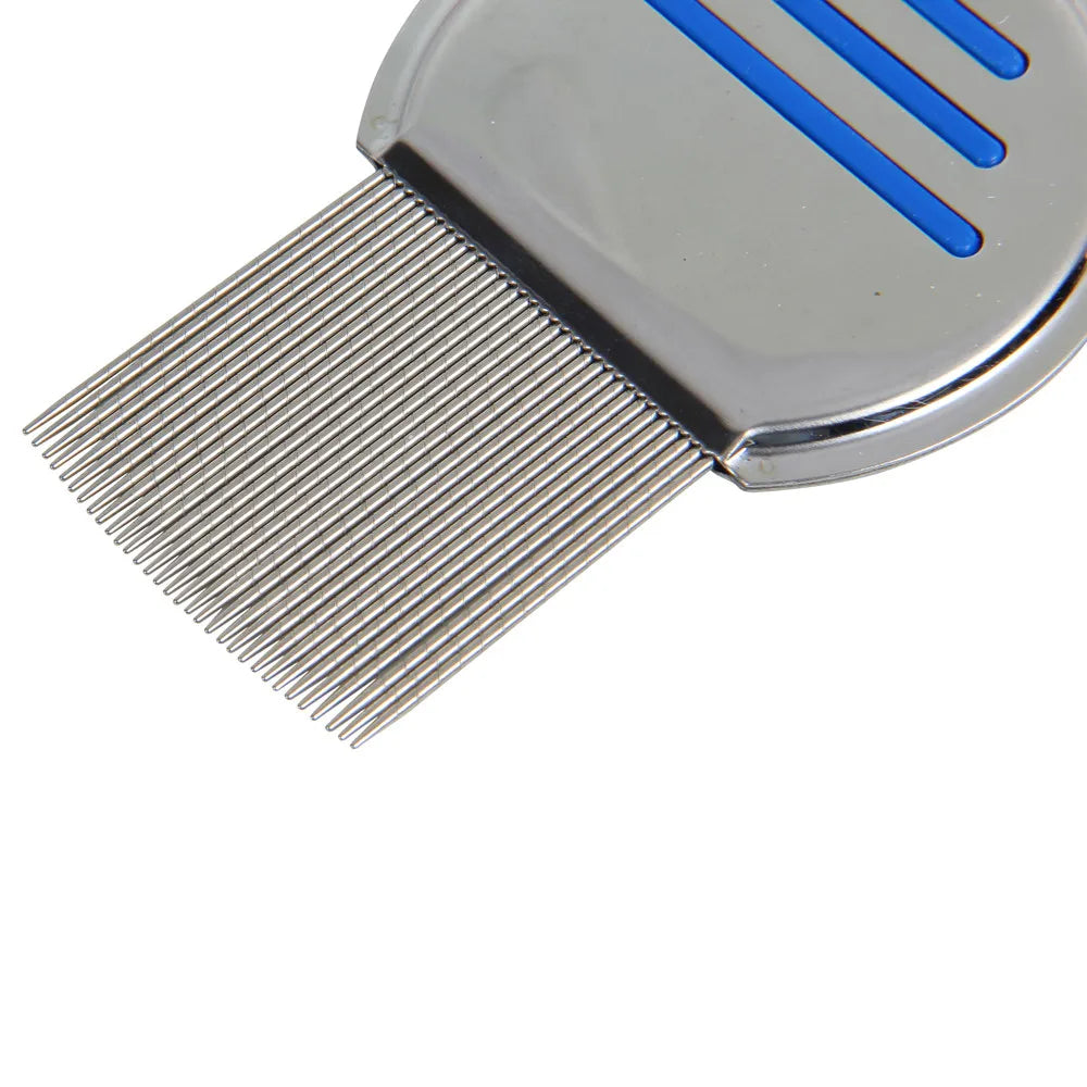 1pcs High Quality Terminator Lice Comb Nit Free Kids Hair Rid Headlice Stainless Steel Metal Teeth Remove Nit Brush Free Ship Oasis Select Silver