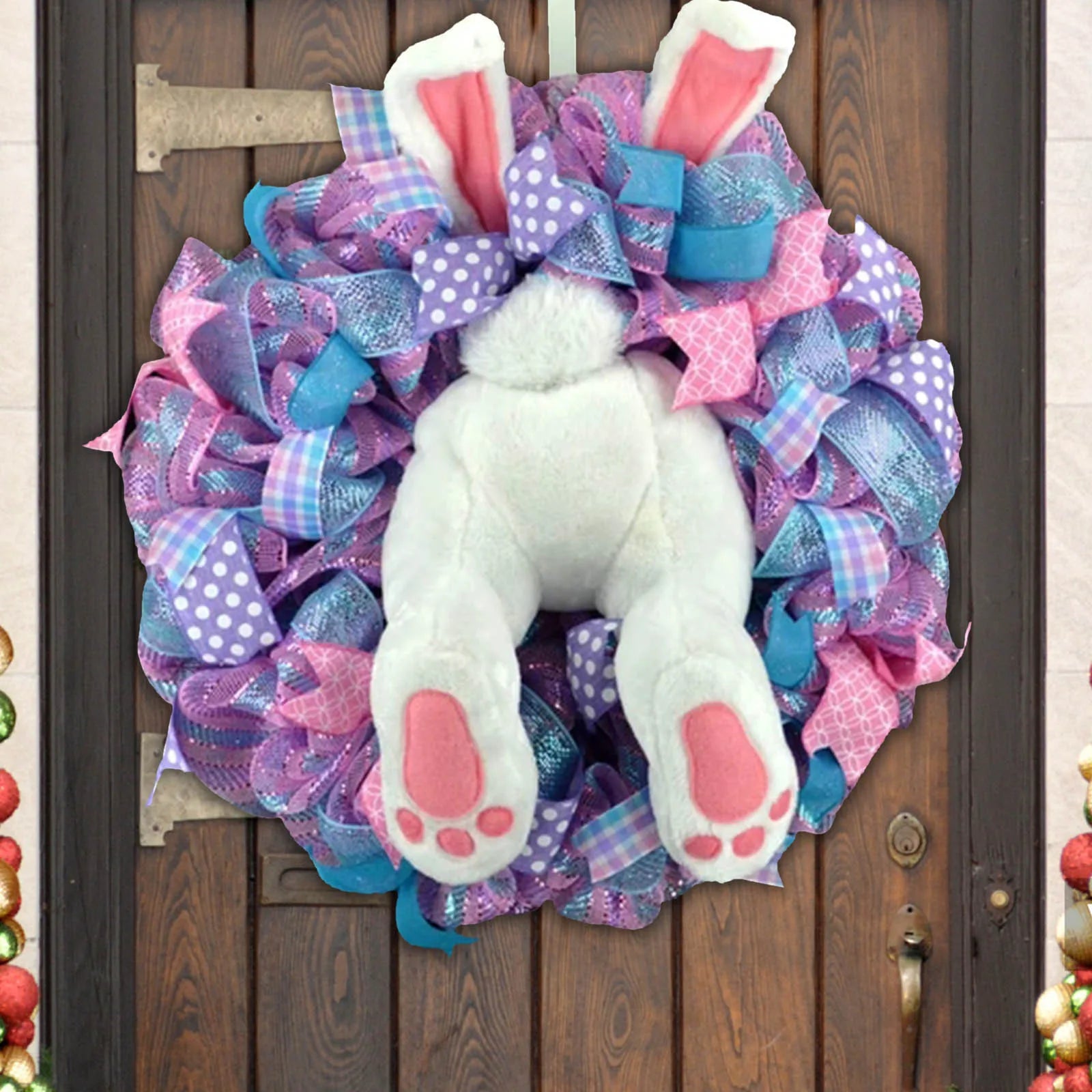 Easter Bunny Decorative Garlands Outdoor Patio Hanging Decorations Wall Holiday Themed Decorative Props Oasis Select Rabbit 03